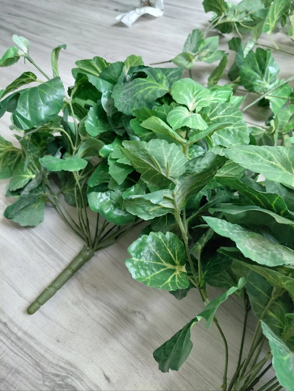 Large Faux Greenery Lot Bushes Stems Faux Foliage Begonia Geranium Stems Decor